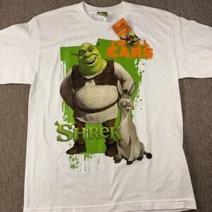 NEW Vintage Shrek 2 Shirt Mens Size L Donkey I’m All Ears Movie Graphic Swamp